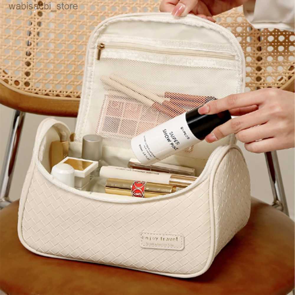 Cosmetic Bags Women Pu Makeup Bag Traveling Cosmetic BagToiletry Bag Skincare Products Organizer Toiletries Storage Case L49