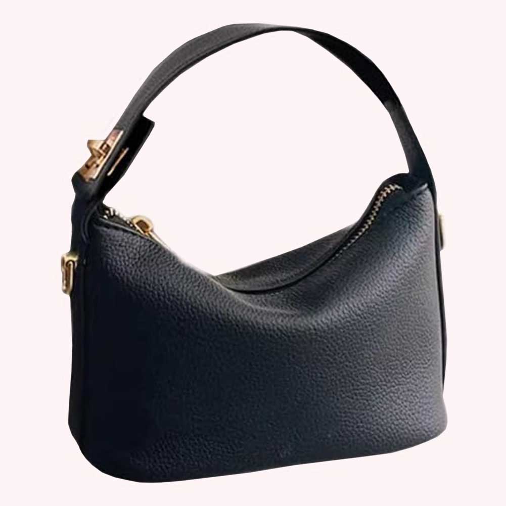 Vegan Leather Crossbody Bags Women Leather Mini Bag Lightweight PU Zipper Closure Chic Style Underarm Bag All-Match Shoulder Bag