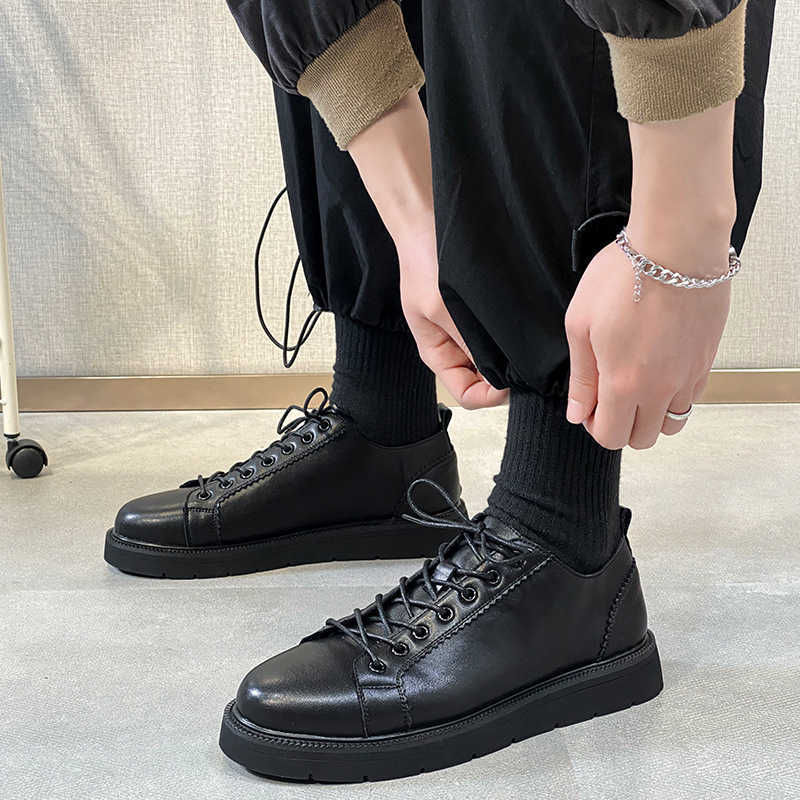 Men Dress Shoes Mens Shoes New Fashion Shoes Casual Shoes Leather Shoes Mens Korean Spring Martin Boots 241009