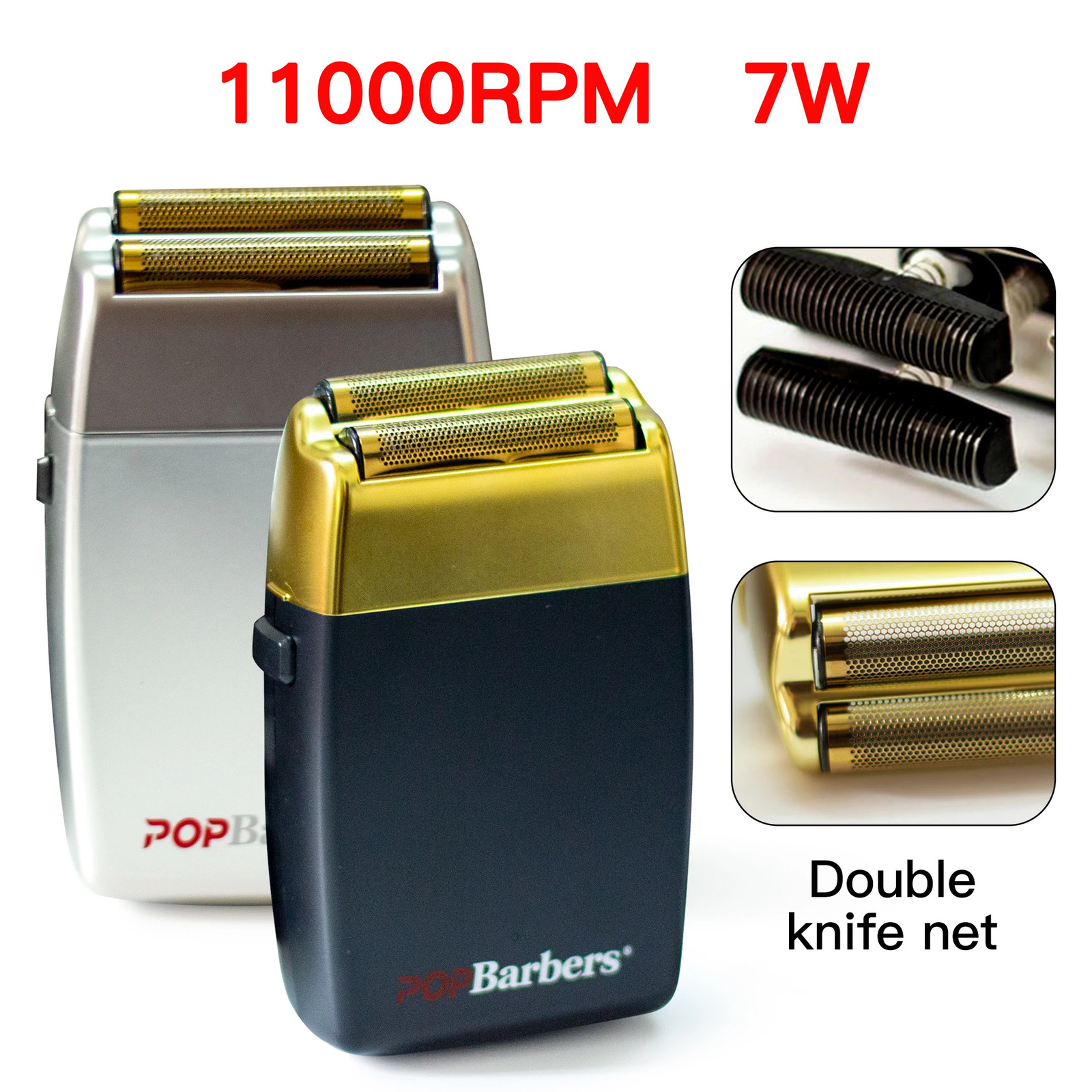 11000 RPM POP Hair Clipper P620 Professional Electric Mens Beard Trimmer Double foil Shaver Electric Shaver USB Hair Clipper 241112