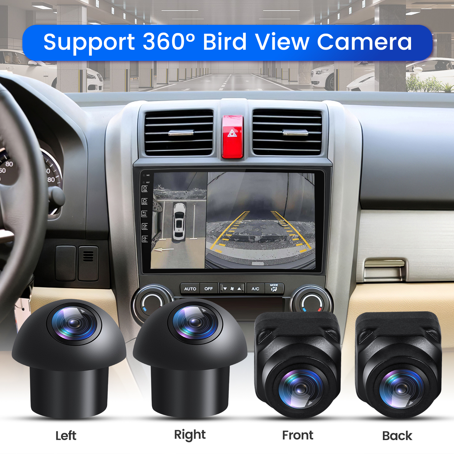 360° Panoramic Camera HD Rear / Front / Left / Right 360 Panoramic Accessories for Car android Radio