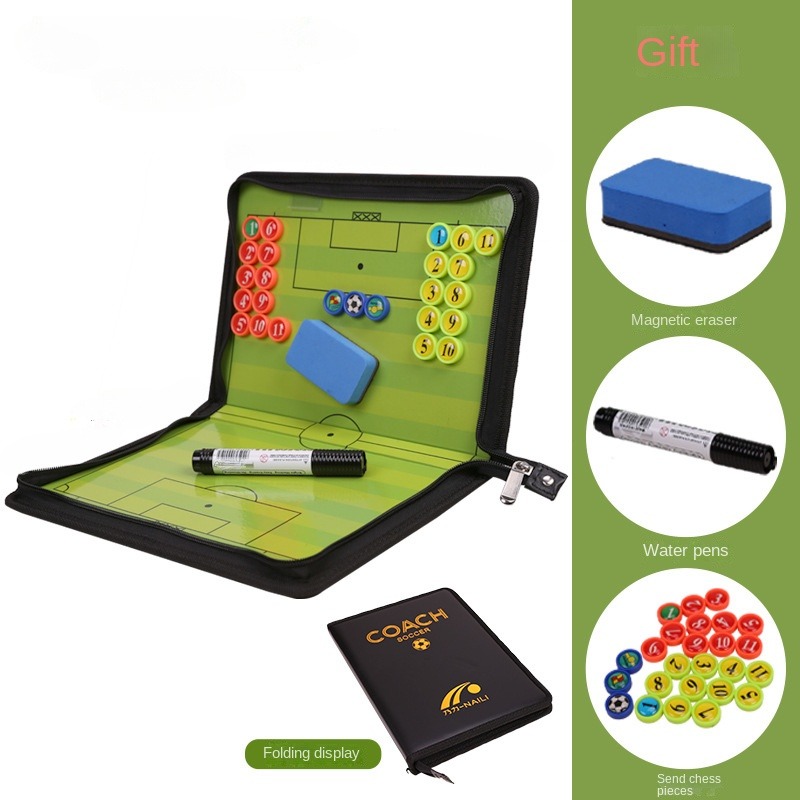 Magnetic Football Coaching Board Coaches Clipboard Tactical Board Kit with Dry Erase Marker Pen Soccer Game Accessories Tools