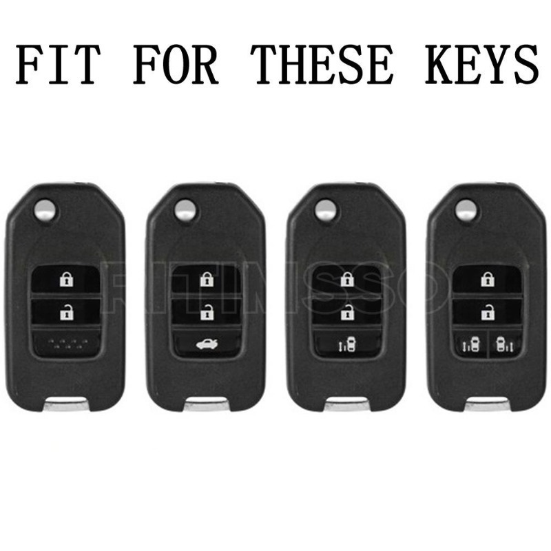 TPU Car Flip Key Case Cover Shell For Honda Civic Accord City Odyssey CR-V XR-V HR-V Vezel Jade Jazz Crider Fob Accessories Bag 0ce92