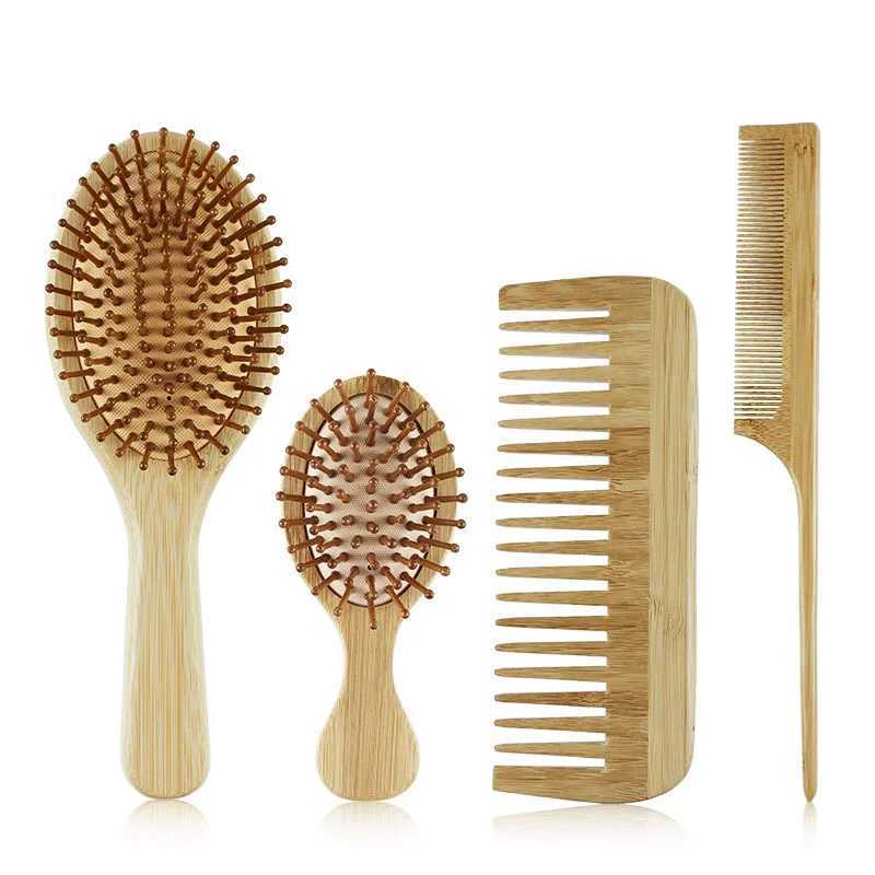 Bamboo brush massage scalp brush air bag massage comb wooden brush pad anti-static scalp brush Cepulo Para Cabello W241112