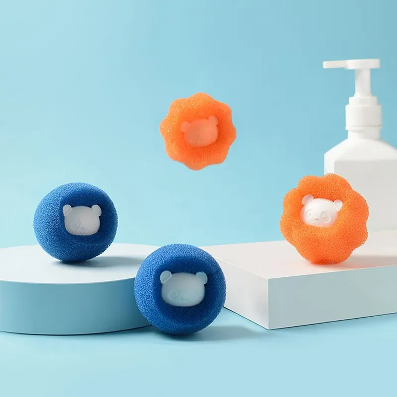 20pcs Pet Hair Remover Reusable Ball Wool Sticker Cat Hair Pet Fur Lint Catcher Cleaning Tools Laundry Washing Machine Filter