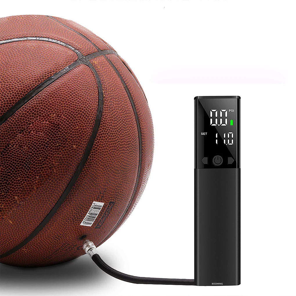 Football ball pump electric ball pump portable air pump for fast inflation with precision pressure gauge and LCD display for football and basketball 2