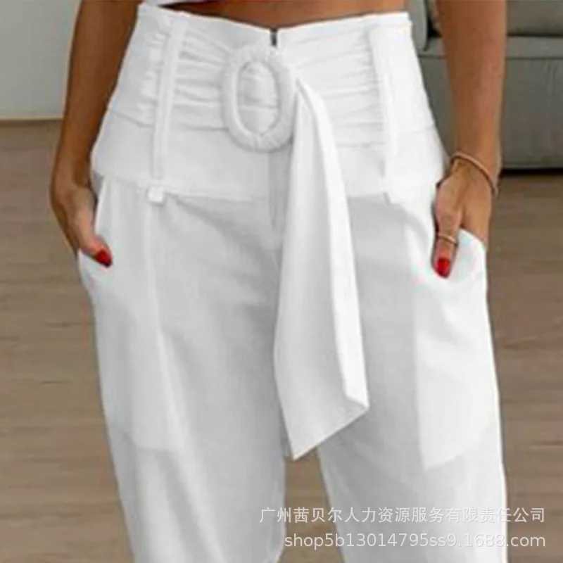 Trouser Wen White Wide Lace Casual Pants M241111