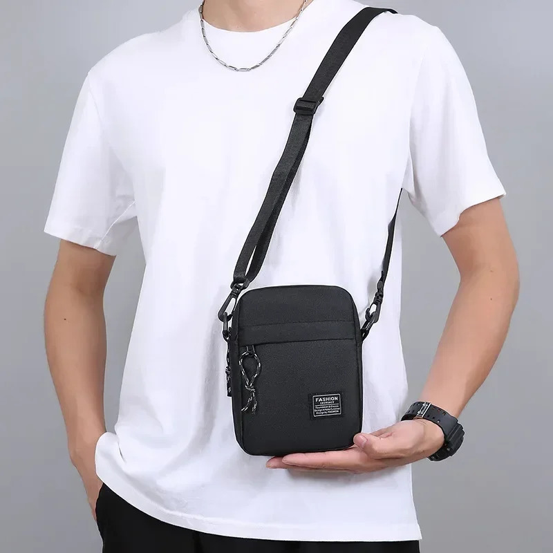Mens Small Bag Shoulder Bags Trendy Diagonal Backpack Chest Light Boy Mini Casual Mobile Phone Waist Pack 241111