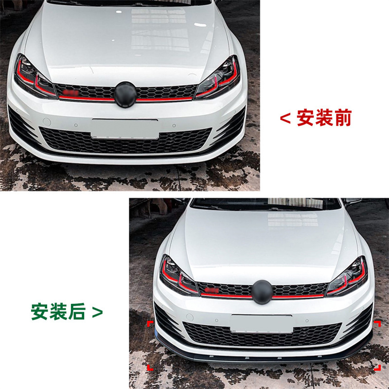 Car Front Lower chin Lip Splitter Diffuser Kit Spoiler Bumper Guard Protector For VW Golf 7 GTI R Rline 2013-2016
