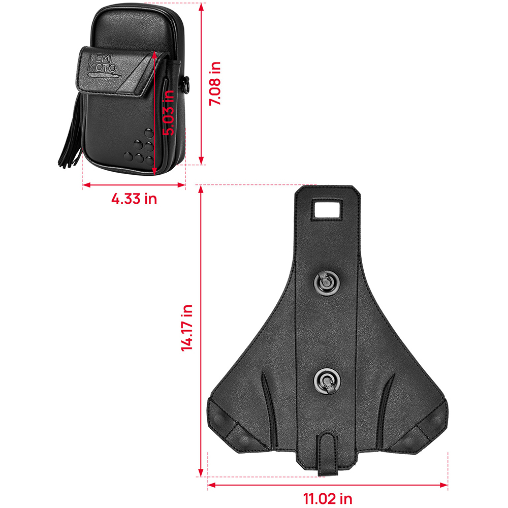 PU Leather Fuel Tank Chap Cover Panel Pad Bib Bra Pouch Bag for Sportster S 1250 Motorcycle Accessories