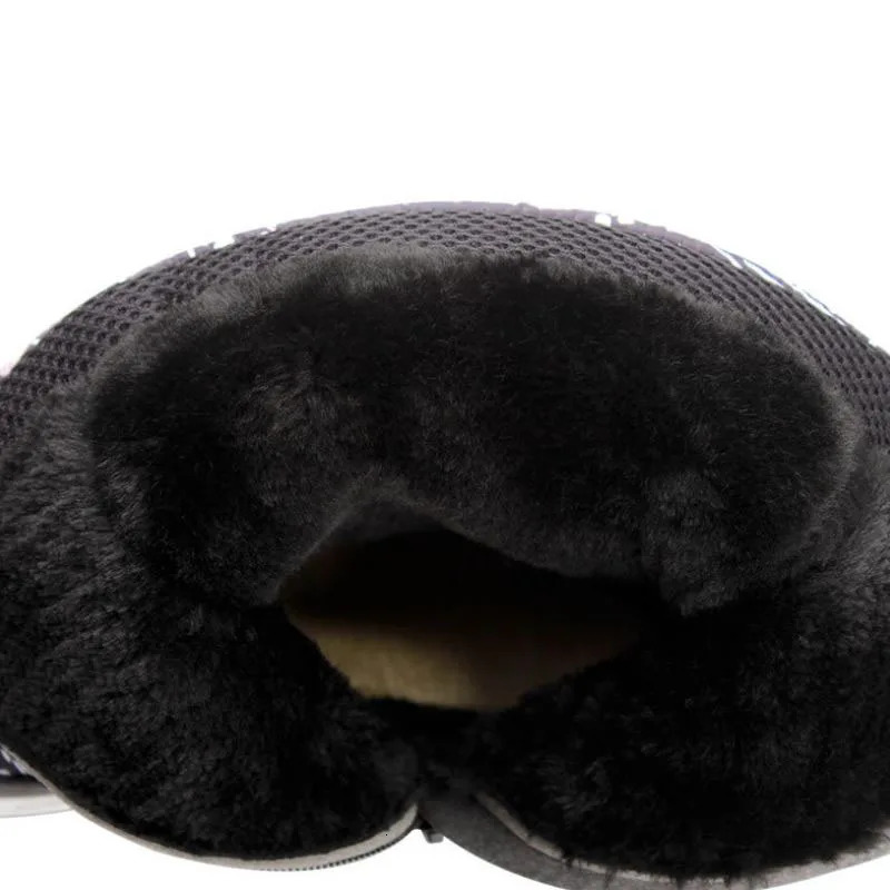 Outdoor NonSlip Snow Boot Winter Warm Thick Ski With Plush Fur Zipper Waterproof Mid Calf Hiking Travel Sport Boots 241112