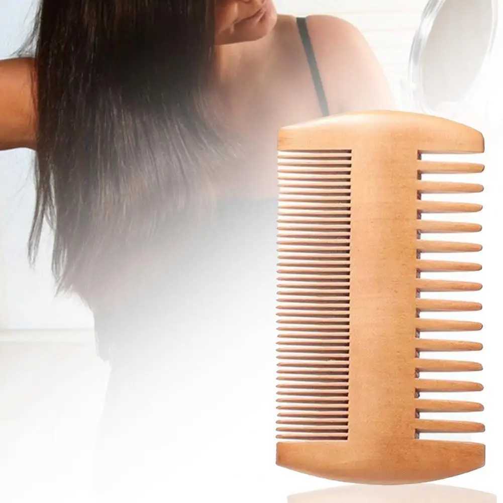 Pocket wooden comb narrow toothed wooden comb no static beard comb hair styling elegant comb double-sided brush W241112
