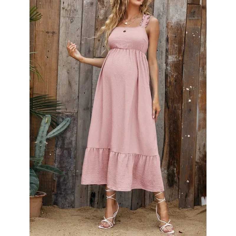 Maternity Dresses Breastfeeding Maternity Dresses Maternity Clothes Ruffles Sundress for Pregnat Women Elegant Pregnancy Butterfly-knot Dress 24412