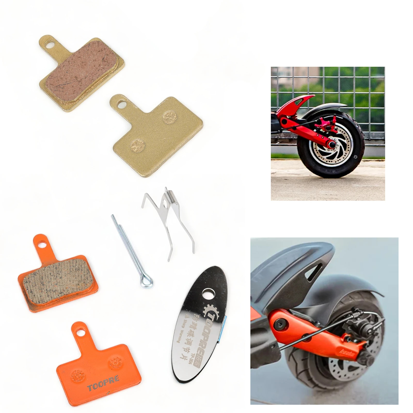 1 Pair Brake Pads For Kaabo Electric Scooter Wolf 11 /11+ /X /Pro /King/ King GT Mantis Pro 8 10 Vsett Zero Hydraulic Semimetal