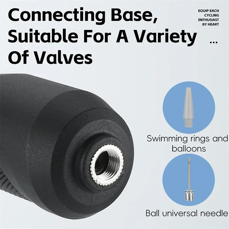 WEST BIKING portable manual air pump with extension hose used for balloon basketball soccer swimming multi needle air pump 241112