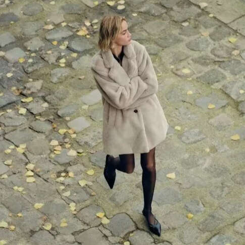 shanshi fur coat women Winter Women's Artificial Fur Effect Coat