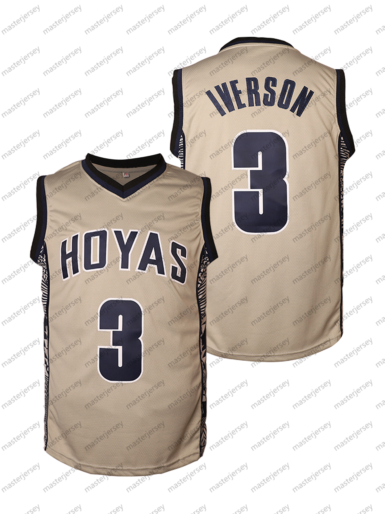 #3 IVERSON Men's Basketball Jersey Sweatshirt - Embroidered Movie Mesh Letters & Numbers, Crew Neck Sleeveless Training Vest, Loose Fit Athletic 