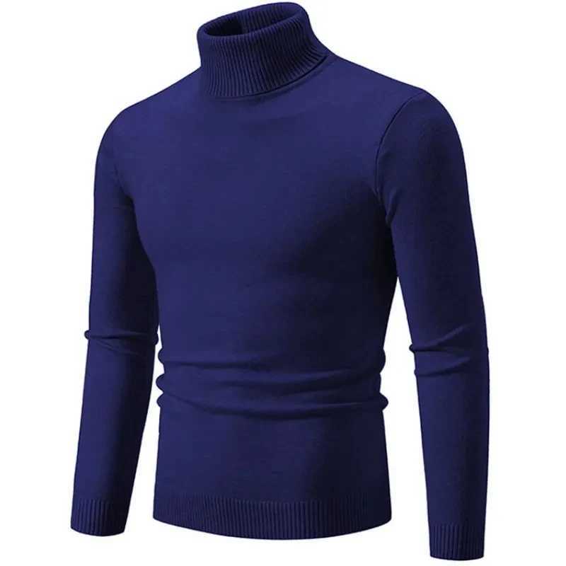 5XL Mens Sweater Ultra Thin Fit Pulling Flower Mens Knitted Sweater Bottom Shirt Autumn and Winter Turtle Neck Warm Solid Color Sweater W2411111