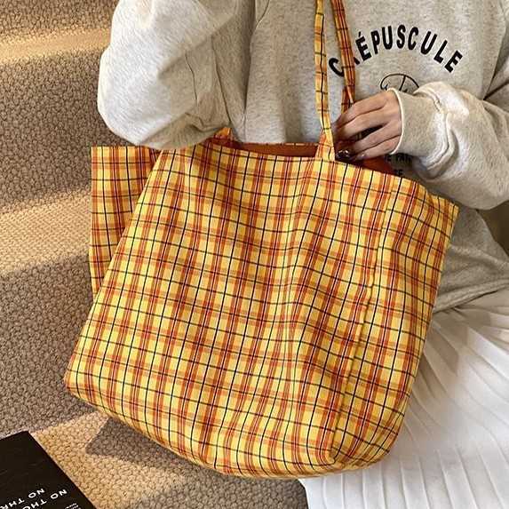 Korean leopard print shoulder bag for women, fashionable and lazy style canvas bag, autumn and winter casual large capacity commuting tote bag