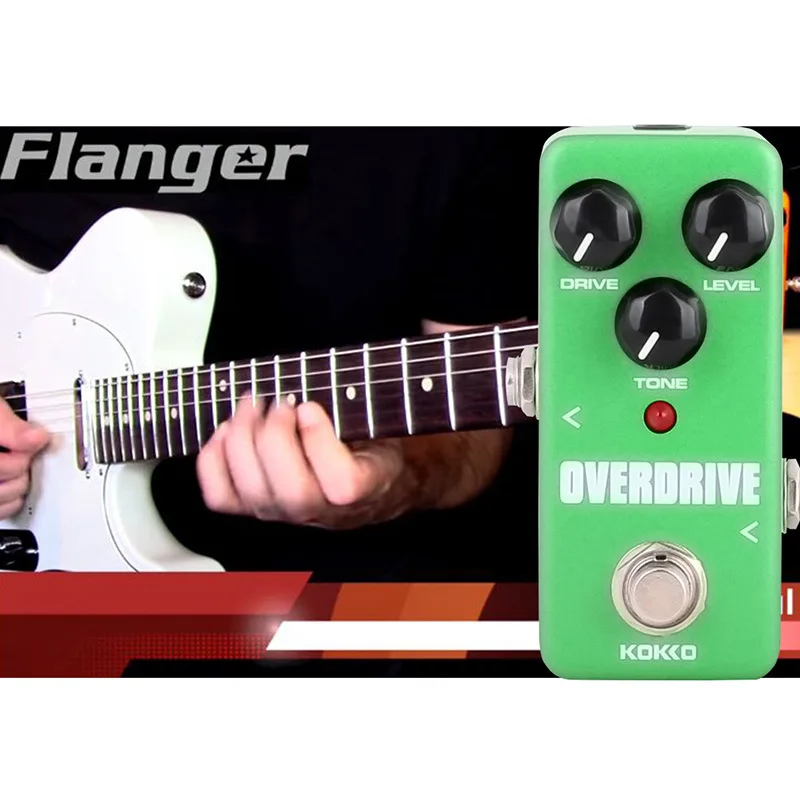 KOKKO FOD3 Over Drive Guitar Effect Pedal Mini Pedal Tuner Ac Power Adapter Powered Guitar Effect Musical Instrument Accessories
