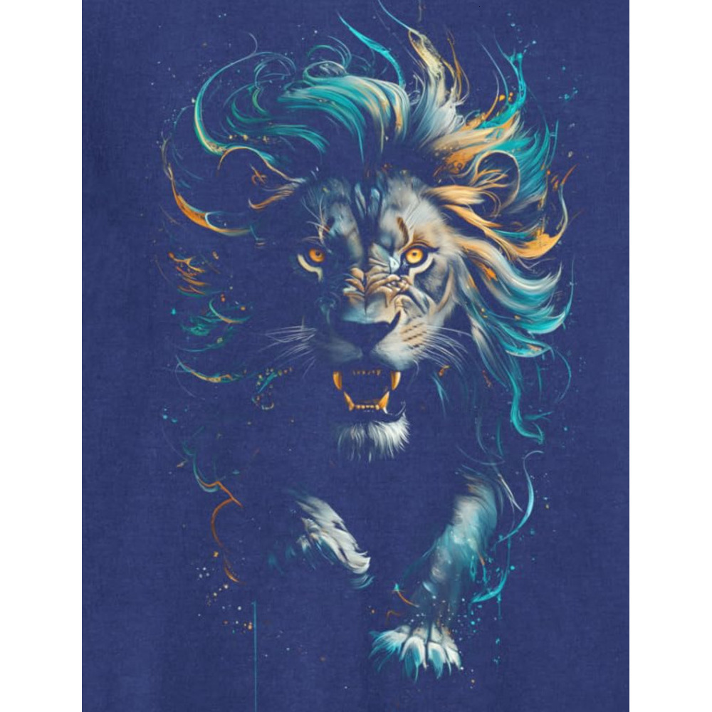 Long Sleeve Shirts for Men sweatshirt Lion Fierce Artistic Vibrant Graphic Tiger Display Decor Sweatshirt T shirt Tee Streetwear Casual tops clothes