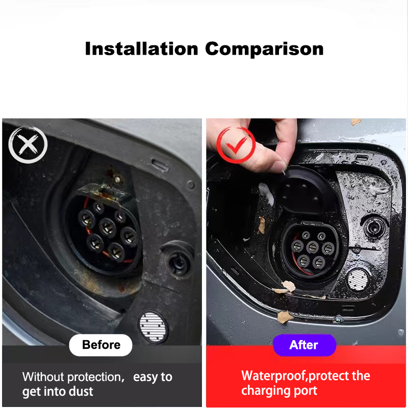 For ZEEKR 001 Charging Port Protective Rubber Waterproof Dustproof Seal Cover