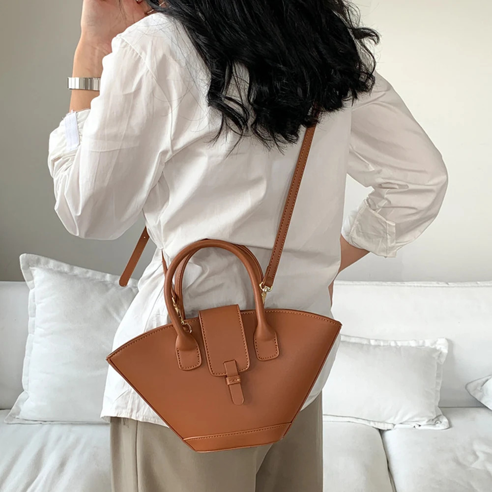 Trapezoid Bucket Bag for Women er Shoulder Bags PU Leather Female Fashion Handbag Purses Trendy Crossbody Bag 241111