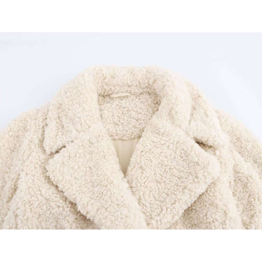 shanshi fur coat women autumn lazy style artificial fur lambhair coat jacket for women