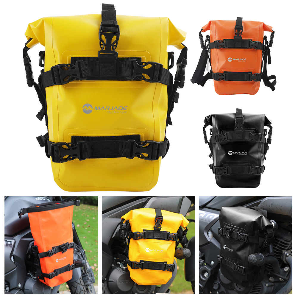 Motorcycle Bumper 8L Motocross Frame Crash Bars Waterproof Repair Tool Placement Tail Lage Pack Bag