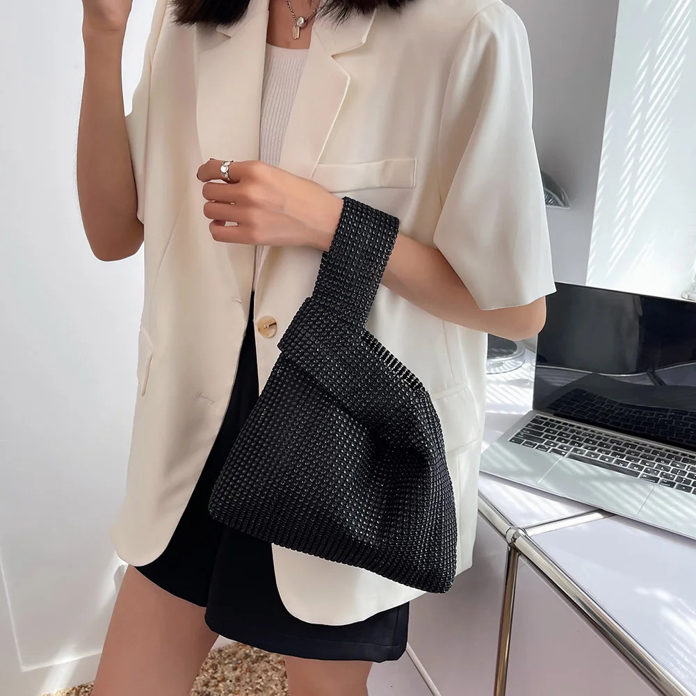 Women Bags Fashion Sequins Woven Bag Female Sparkly Evening Party Travel Holiday Shoulder Lady Handbag 241112