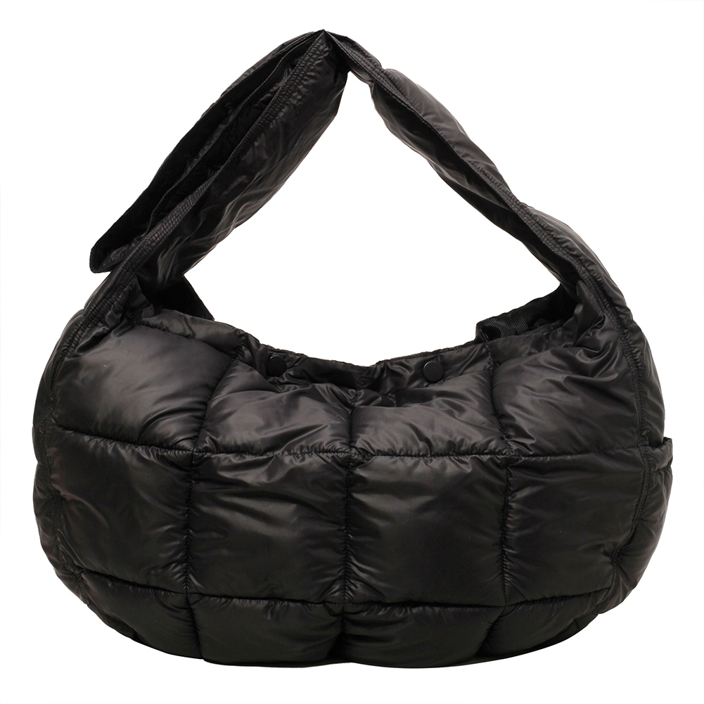 Women Mini Shoulder Bag Solid Color Quilted Underarm Bag Small Quilted Handbag Soft Stylish Puffer Bag Large Capacity Daily Bags