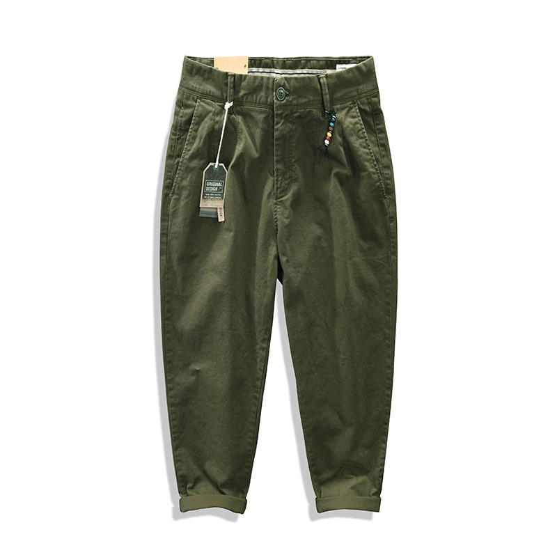 HIQOR Japanese Cargo Trousers for Men Mens Black Casual ArmyGreen Pants Jumpsuit Male Oversize 241112
