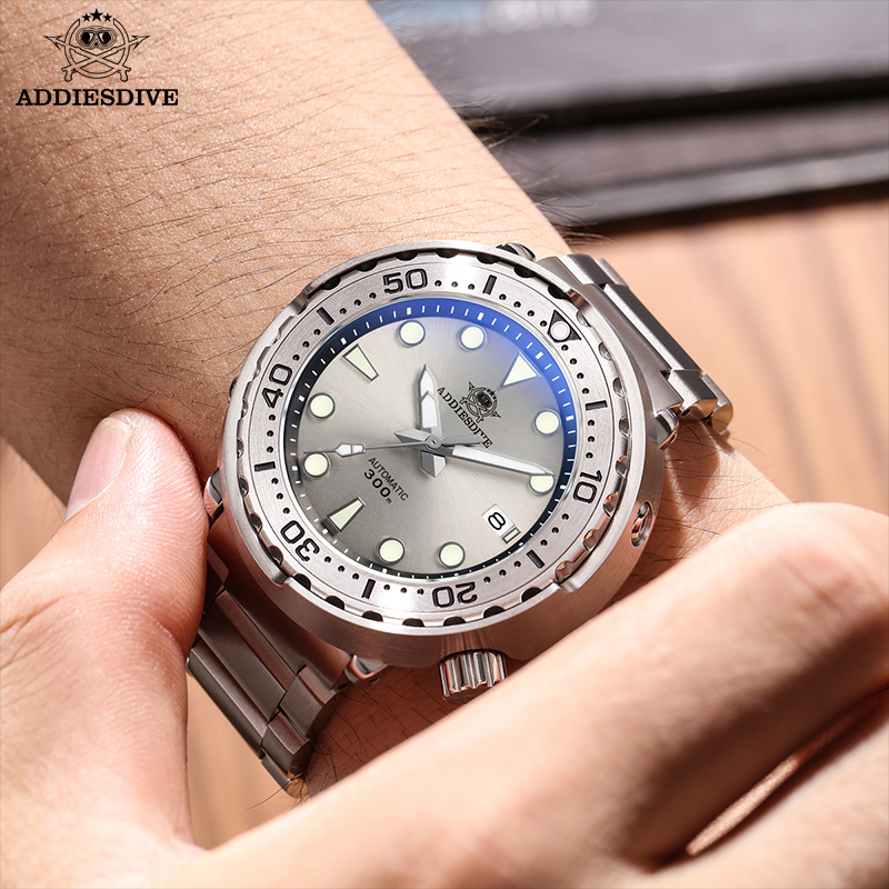 ADDIESDIVE Tuna Men Watch Luminous 30Bar Waterproof Calendar Display Sapphire Glass NH35 Automatic Mechanical Diver's Watch