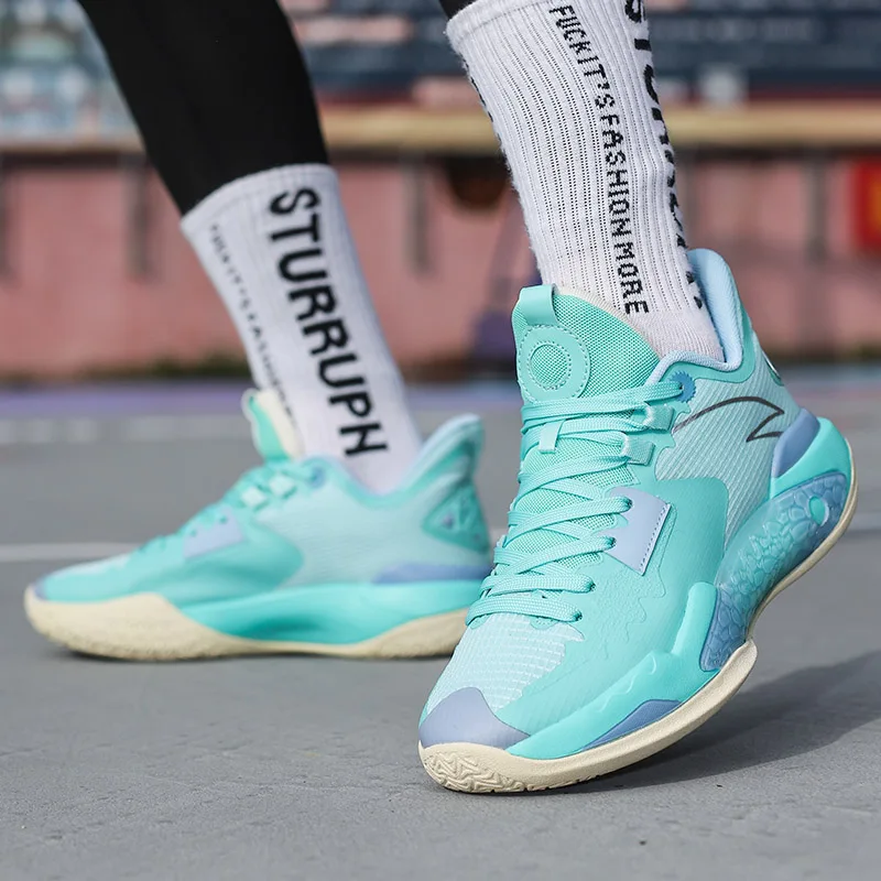 Professional Green Basketball Shoes Men High Quality Non-slip Women's High Sneakers Outdoor Streetwear Basketball Mens Trainers