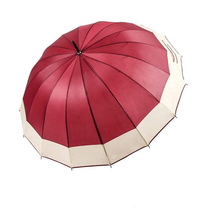 Elegant Straight Pole Umbrella with Premium Wooden Handle - Perfect Blend of Functionality and Fashion for Everyday Carry