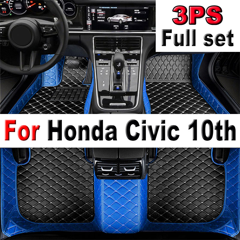 For Honda Civic 10th 2021 2020 2019 2018 2017 2016 Car Floor Mats Carpets Auto Interior Accessories Covers Automotive Vehicles