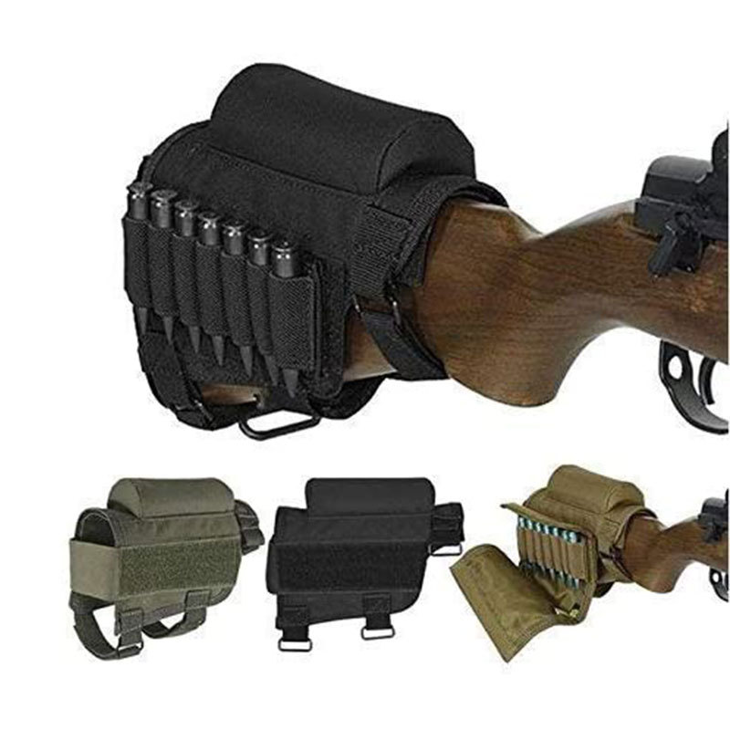 Hunting Carrier Pouch Round Cartridge Bag Shell Buttstock Ammo Tactical Rifle Cases Cheek Rest Riser Ammo Cartridges