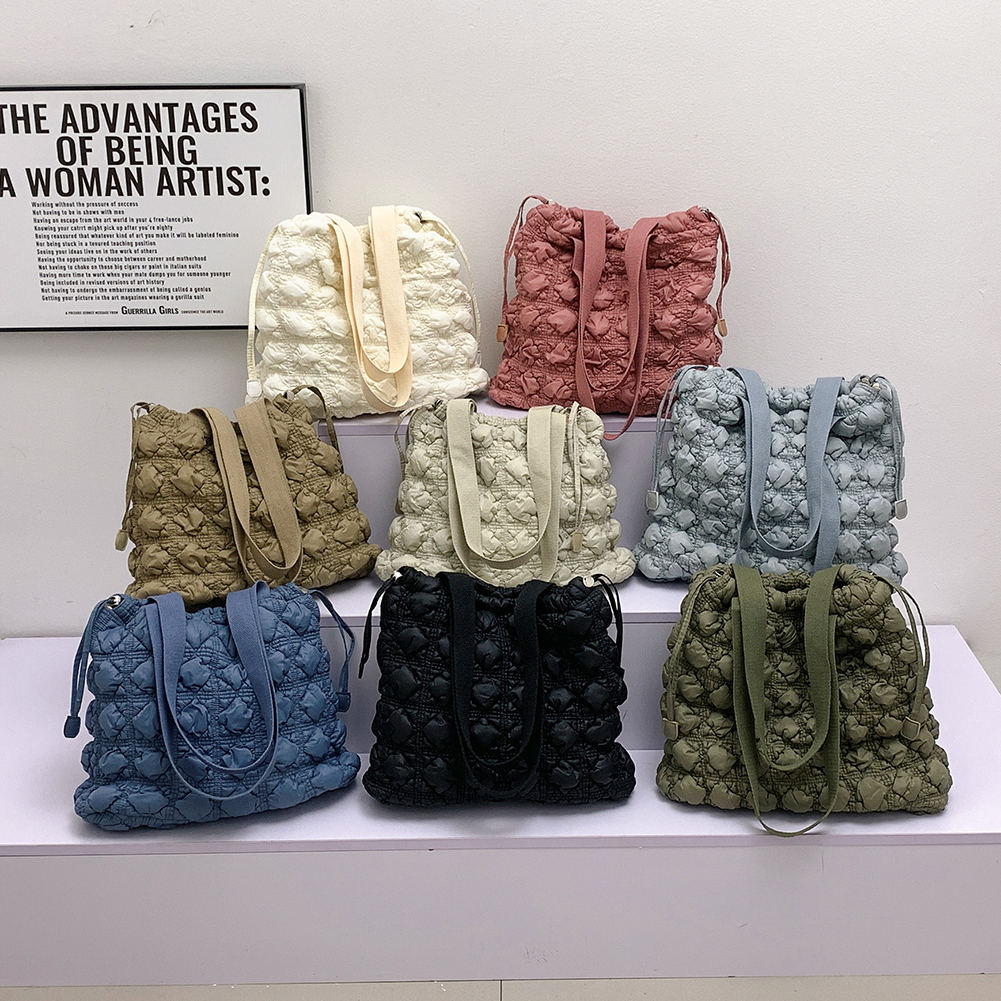 Quilted Tote Bag for Women Designer Handbag Brand Puffer Padded Shoulder Hobo Bags Casual Tote Trendy Female Shopping Bag 2023