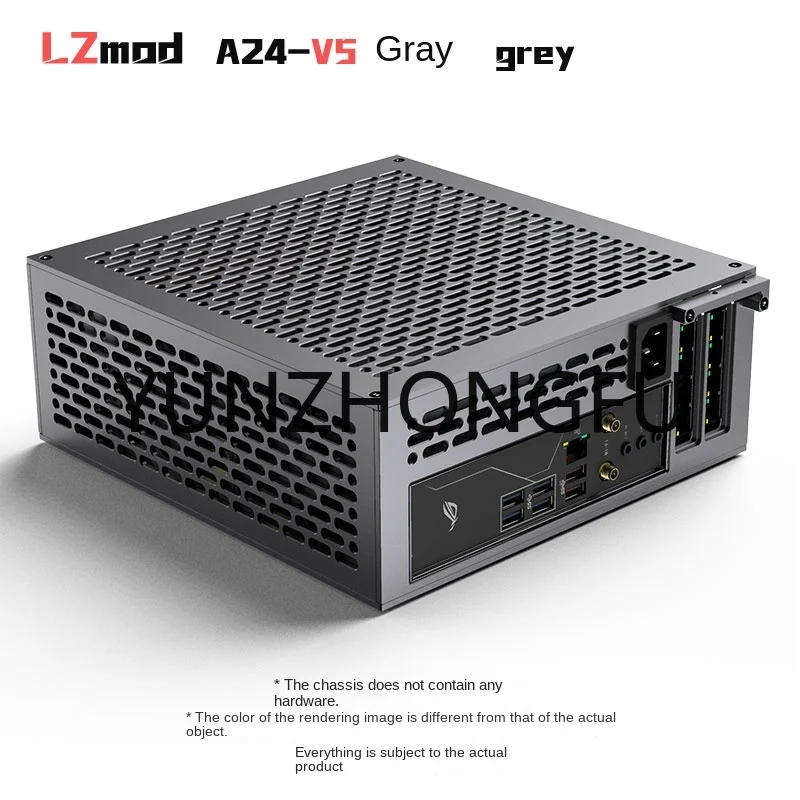 Lzmod 5L mini A24-V5 dual-slot single-display chassis double-sided chamfer 1u power supply itx