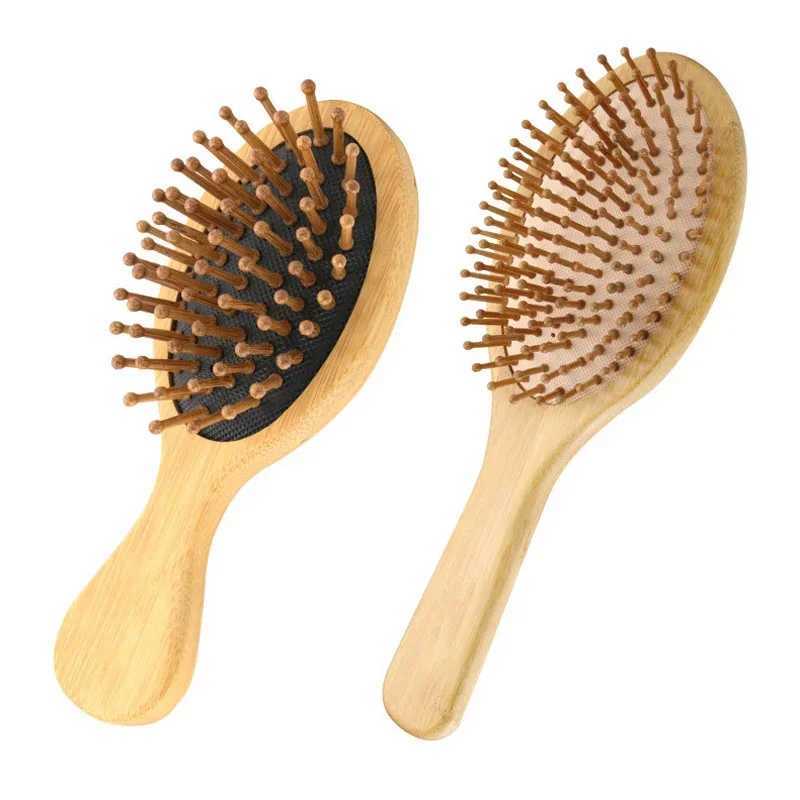 Natural bamboo blade hair brush comb improves hair growth air cushion comb is used for scalp massage anti-static no hair tangling comb W241112