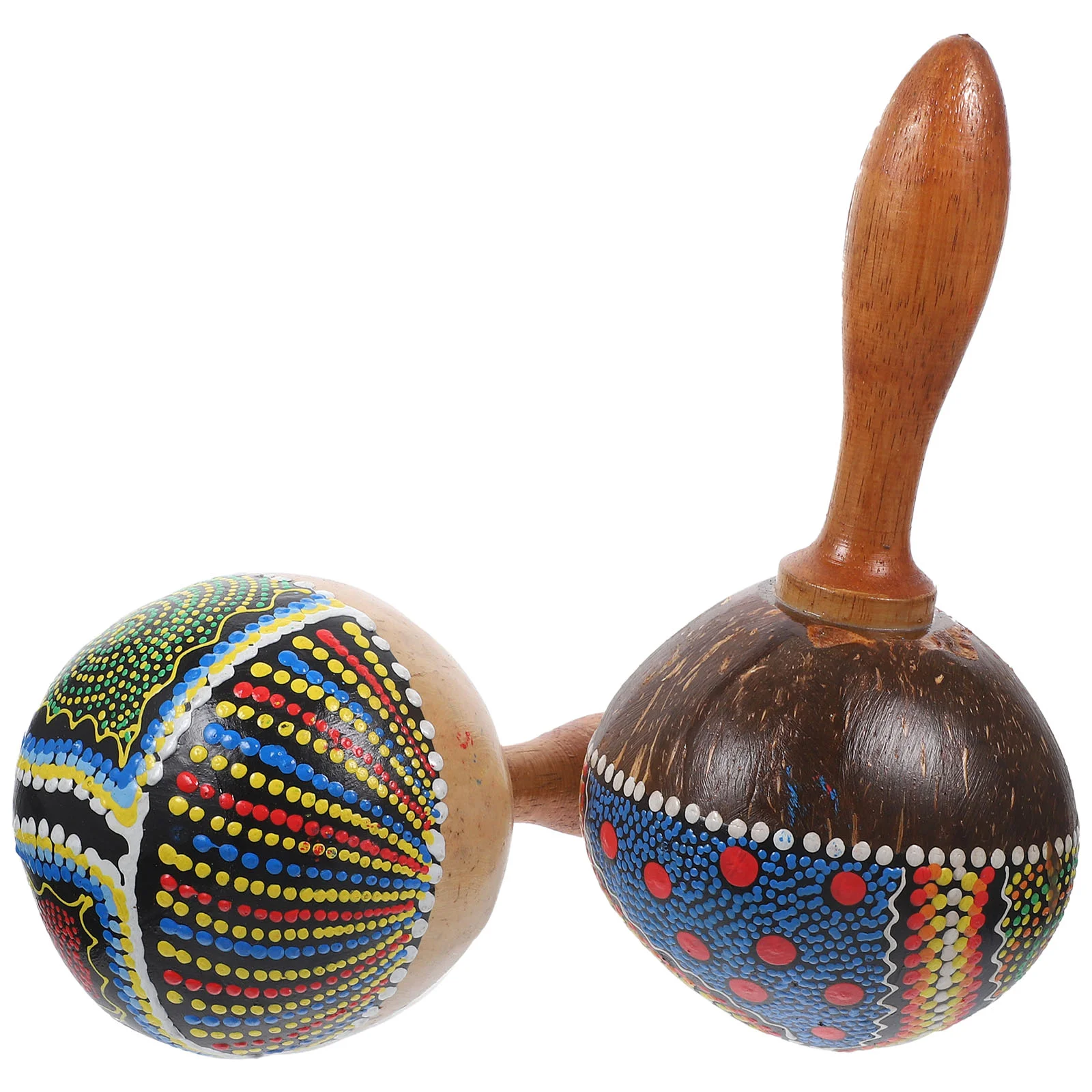 Maraca Wooden Fiesta Maracas Toys Preschool Educational Plaything Birthday Present Noise Maker Eggs for Children