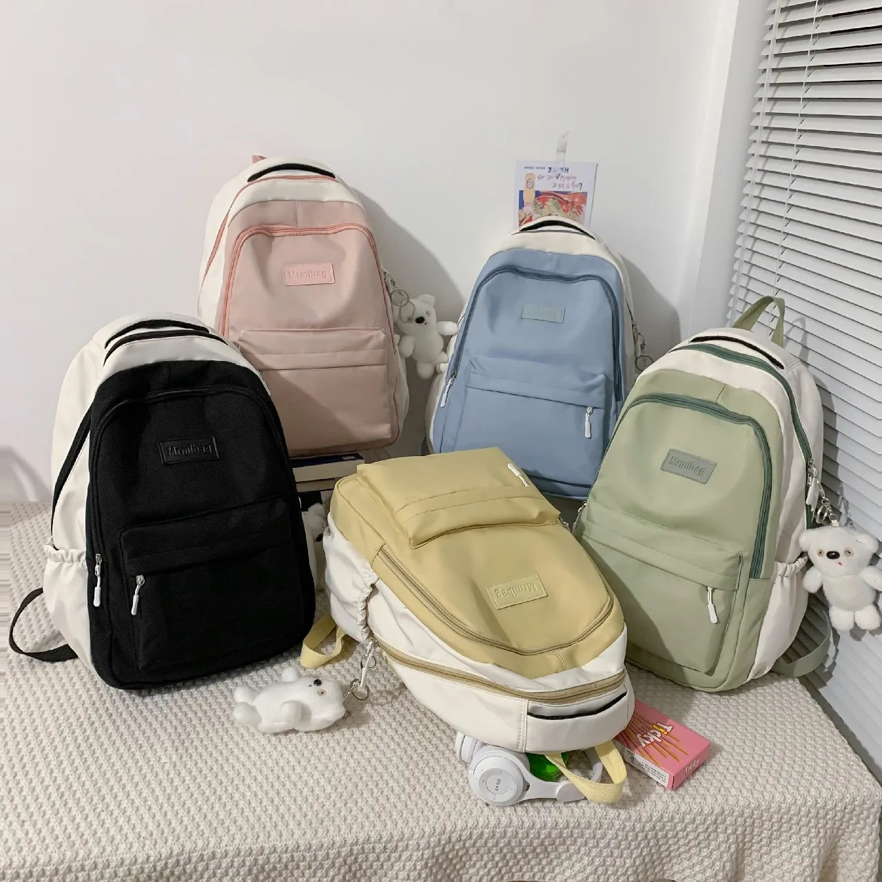 Cute womens bag teenage school backpack luxurious Harajuku womens fashion bag student womens backpack 241111