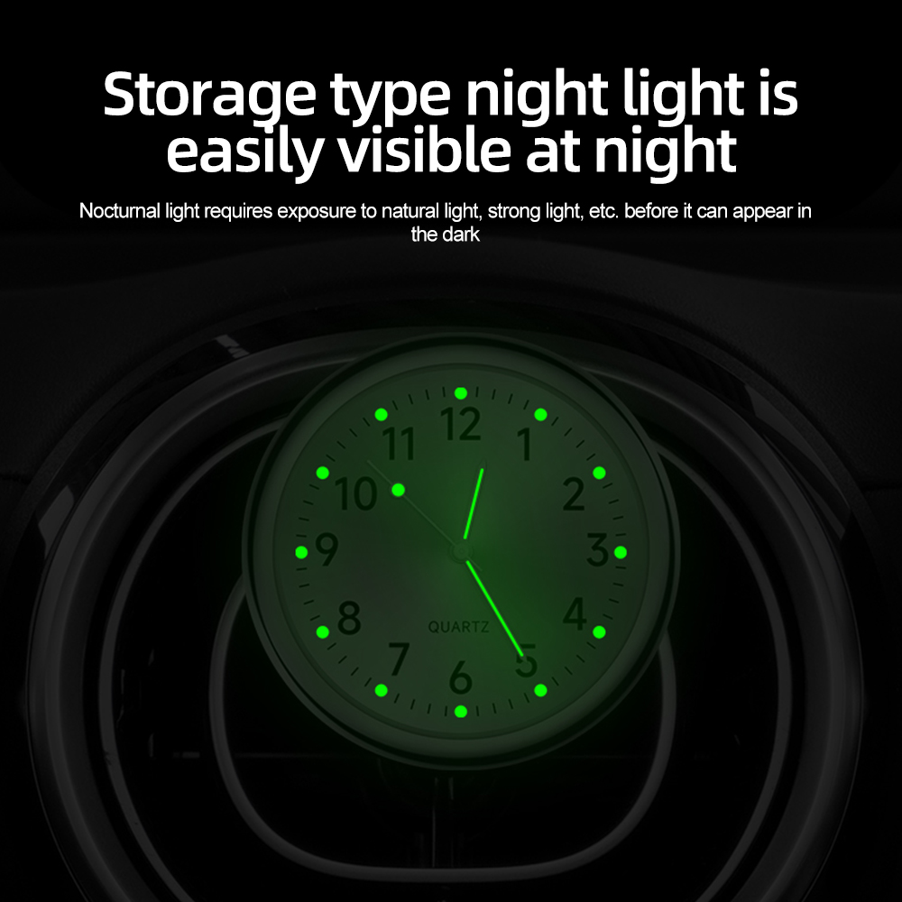 Mini Luminous Car Clock Waterproof Electronic Quartz Watch Bicycle Motorcycle Auto Dashboard In MM 5