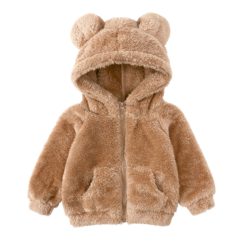 Kids Girls Clothes Coat Winter Hoodies Jacket Thick Velvet Top Sweatshirt Toddler Boys Children's clothing Outfits