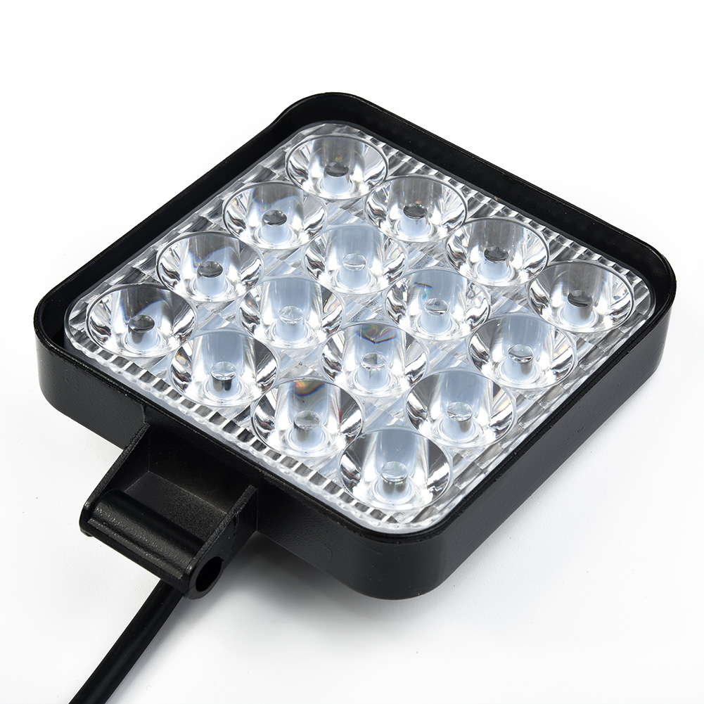 16-LED Work Green Lights Bar Floodlight Car ATV Off-road Driving Fog Lamp 12V/24V 48W 6000K For Project Vehicles Excavator Truck