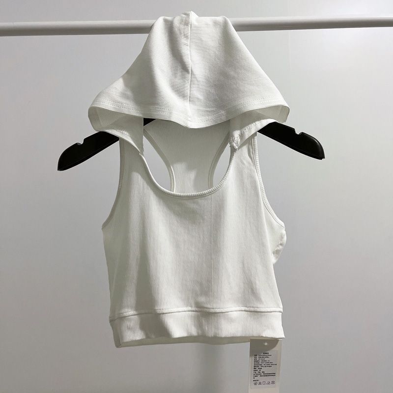 LM Hot Girl Kids Crop Top Summer Tops For Women Sleeveless Hooded T-Shirt Tank Fashion X371709