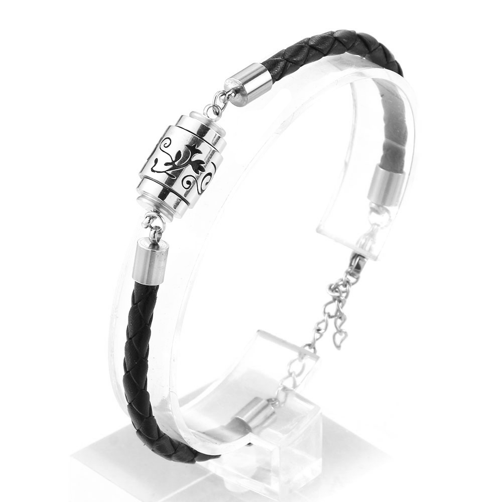 Trendy Aromatherapy High Quality Black Leather Diffuser Bracelet Vintage Hollow Out Charms Perfume Essential Oil Locket e6ad6