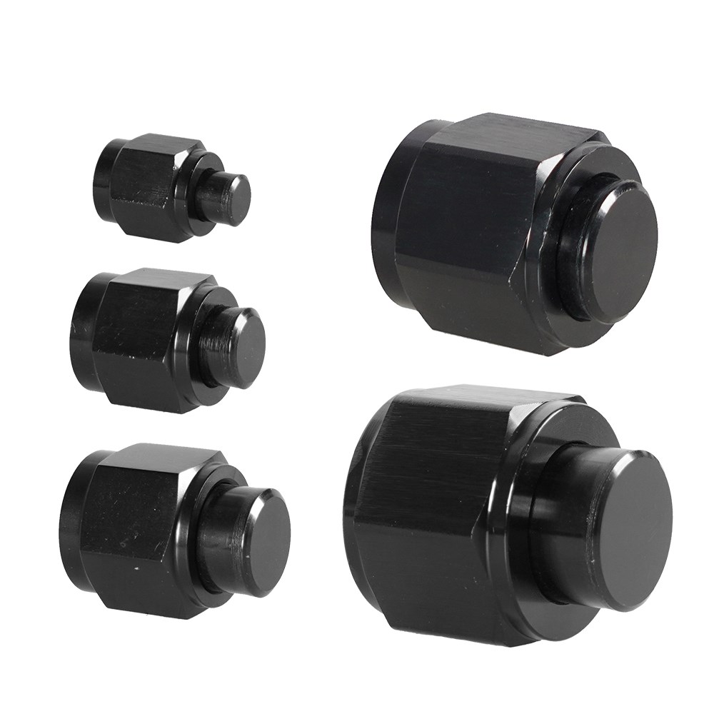 1Pcs High Quality Hex Head Port AN4 AN6 AN8 AN10 AN12 Adapter Female Flare End Cap Plug Tube Fitting Aluminum Black