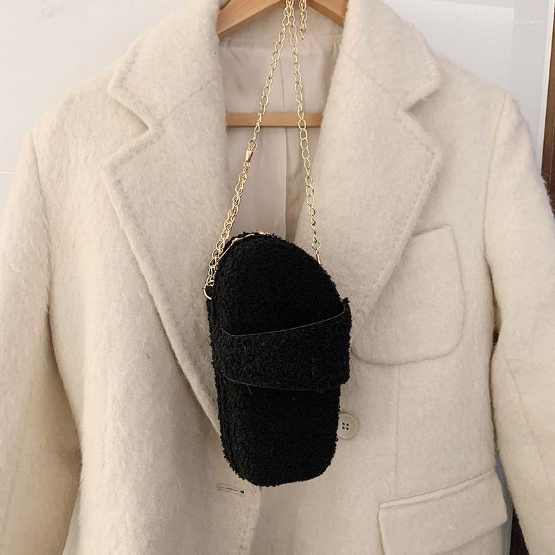 2025 NEW Bag Women's Cute Small Autumn And Winter Plush Bucket Portable Crossbody Shoulder zhanyishengli