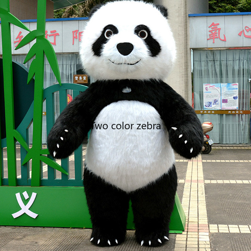 Inflatable Panda Cosplay Furry Costumes Giant Plush Bear Mascot Party Weddding Cosplay Costumes For Adult Man Women Girl Boy